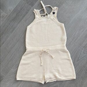 Cream Knit Romper